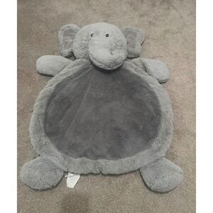Bestever Grey Elephant Plush Baby Play Mat Tummy Time Padded Faux Fur Rug